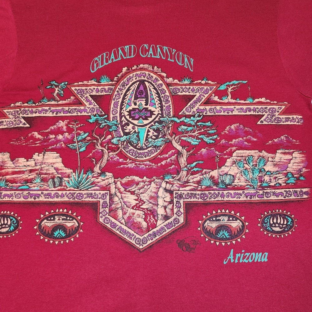 VTG 1994 Grand Canyon T Shirt XL Creative Spirit Wraparound Single Stitch USA - Picture 6 of 10